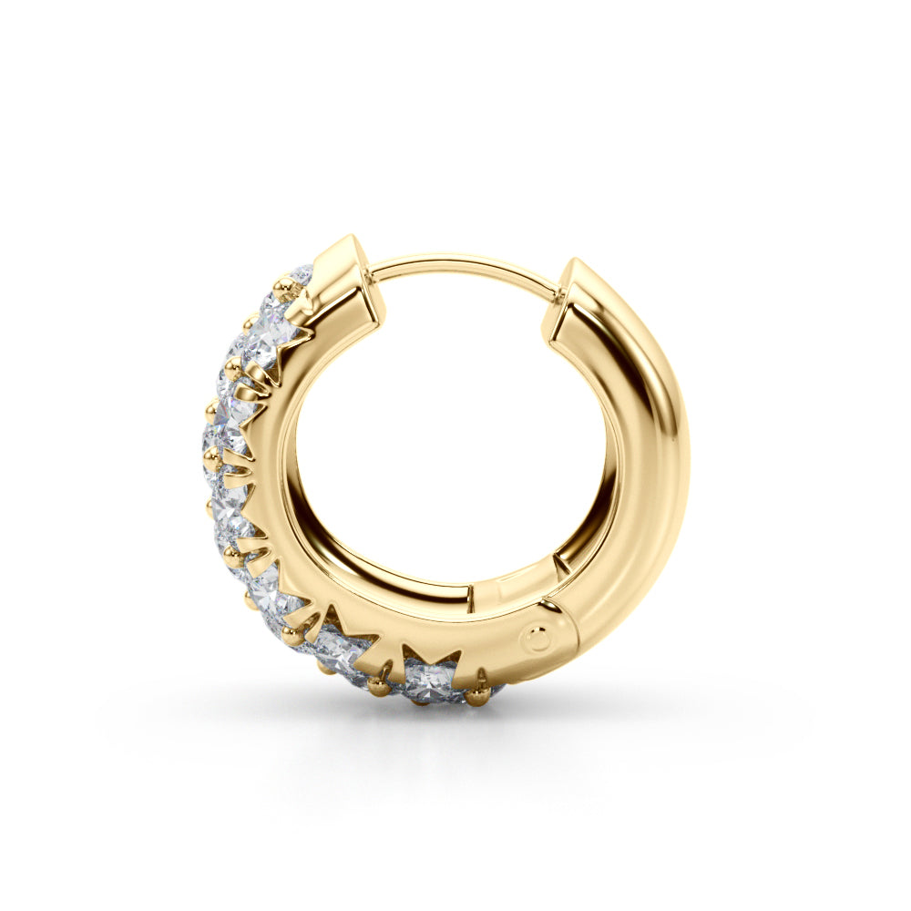 1.5-3.0ct Round Diamond Hoop Earrings in Gold & Platinum