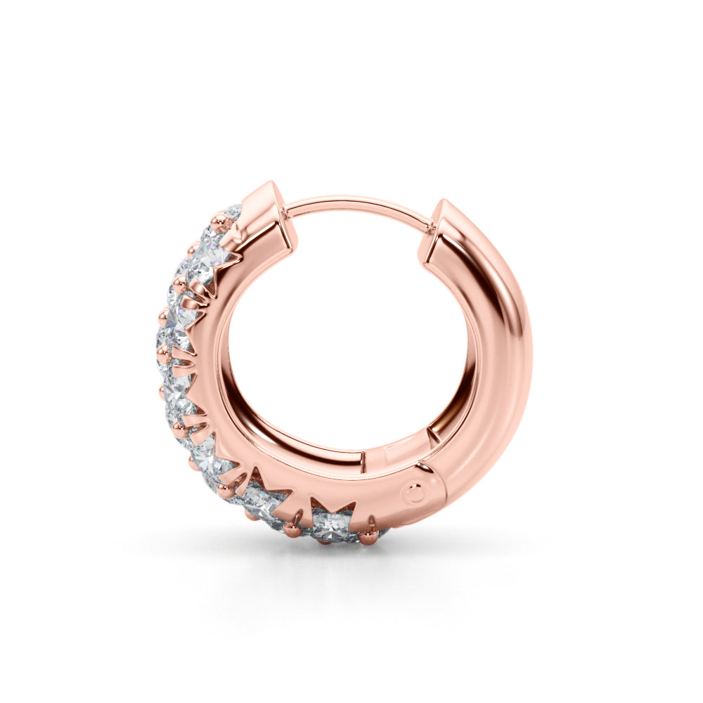 1.5-3.0ct Round Diamond Hoop Earrings in Gold & Platinum