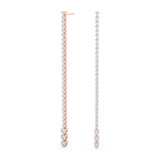 2.0ct Bar Diamond Drop Earrings in Gold & Platinum