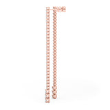 2.0ct Bar Diamond Drop Earrings in Gold & Platinum