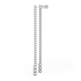 2.00ct Bar Diamond Drop Earrings in Gold & Platinum