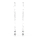 2.00ct Bar Diamond Drop Earrings in Gold & Platinum