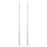 4.5ct Bar Diamond Drop Earrings in Gold & Platinum