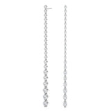 4.5ct Bar Diamond Drop Earrings in Gold & Platinum