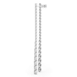 4.5ct Bar Diamond Drop Earrings in Gold & Platinum