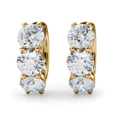 1.0ct Baguette Diamond Huggie Earrings in Gold & Platinum