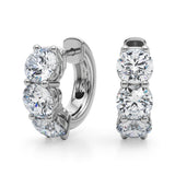 1.0ct Baguette Diamond Huggie Earrings in Gold & Platinum