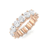 1.00 to 4.00 Carat Lab-Grown Round Cut D/VVS Diamond U-Prong Set Full Eternity Ring.
