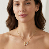 Lab Diamond Heart Necklace Pendant 0.10ct H/SI in 18K Gold | FineDiam