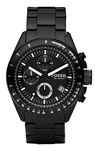 Fossil Decker Men’s Chronograph Watch – Black Stainless-Steel Case & Bracelet