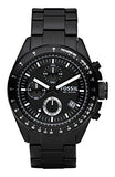 Fossil Decker Men’s Chronograph Watch – Black Stainless-Steel Case & Bracelet