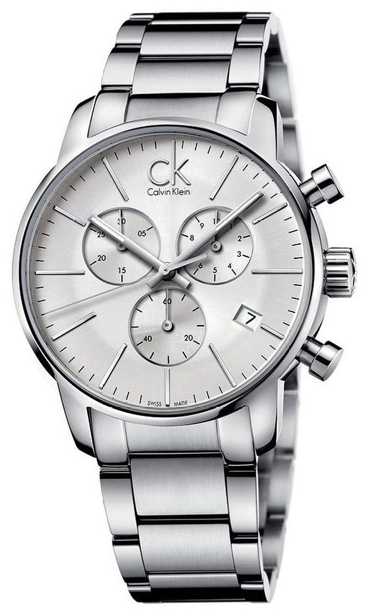 CK Calvin Klein K2g27146 City Chronograph Mens Watch Silver One Size