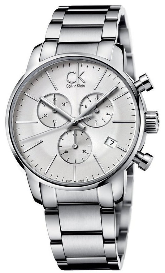 CK Calvin Klein K2g27146 City Chronograph Mens Watch Silver One Size