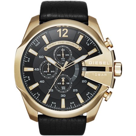 Diesel Mega Chief Leather Chronograph Watch
