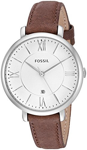 Fossil Jacqueline Women’s Brown Leather Watch – Classic Three-Hand Quartz
