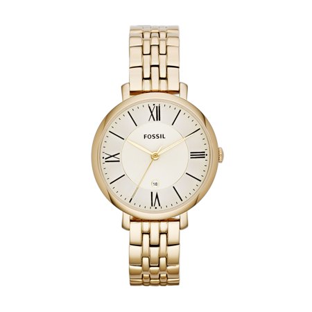 Ladies' Fossil Jacqueline Gold-Tone Watch with Champagne Dial (Model: Es3434)