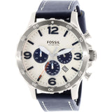 Fossil JR1480 Men’s Beige Dial Blue Leather Watch – Japanese Quartz