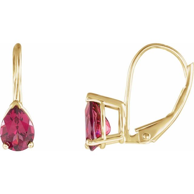 Rhodolite Garnet Oval Stud Earrings in Gold and Platinum