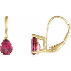 Rhodolite Garnet Oval Stud Earrings in Gold and Platinum