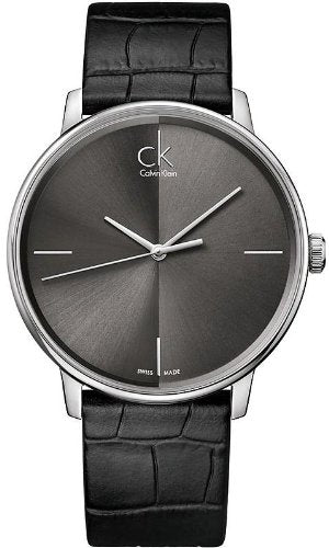Calvin Klein CK Women's Black Accent Leather Strap Watch