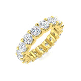 1.00 to 4.00 Carat Lab-Grown Round Cut D/VVS Diamond U-Prong Set Full Eternity Ring.