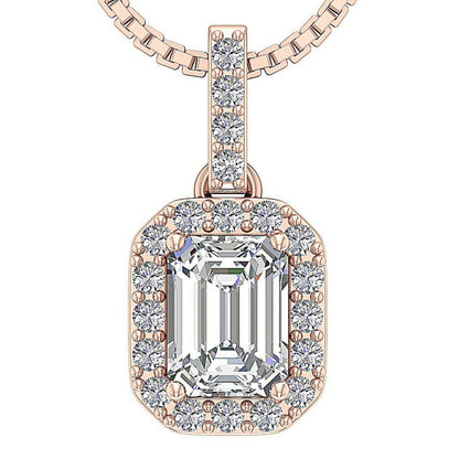 Lab Diamond  Pendant Necklace In 18K Gold