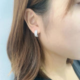 0.33Ct Round Lab Grown Diamond Huggie Hoop Studs Earring in Gold