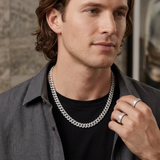 Tennisarmband mit rundem, im Brillantschliff geschliffenem, im Labor gezüchtetem Diamanten in Krappenfassung aus Gold und Platin