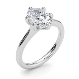 IGI Lab-Grown Oval Diamond 6 Prong Solitaire Engagement Ring, D Color VVS Clarity