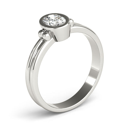 IGI Lab-Grown Oval Diamond Bezel Solitaire Engagement Ring, VVS Clarity D Color