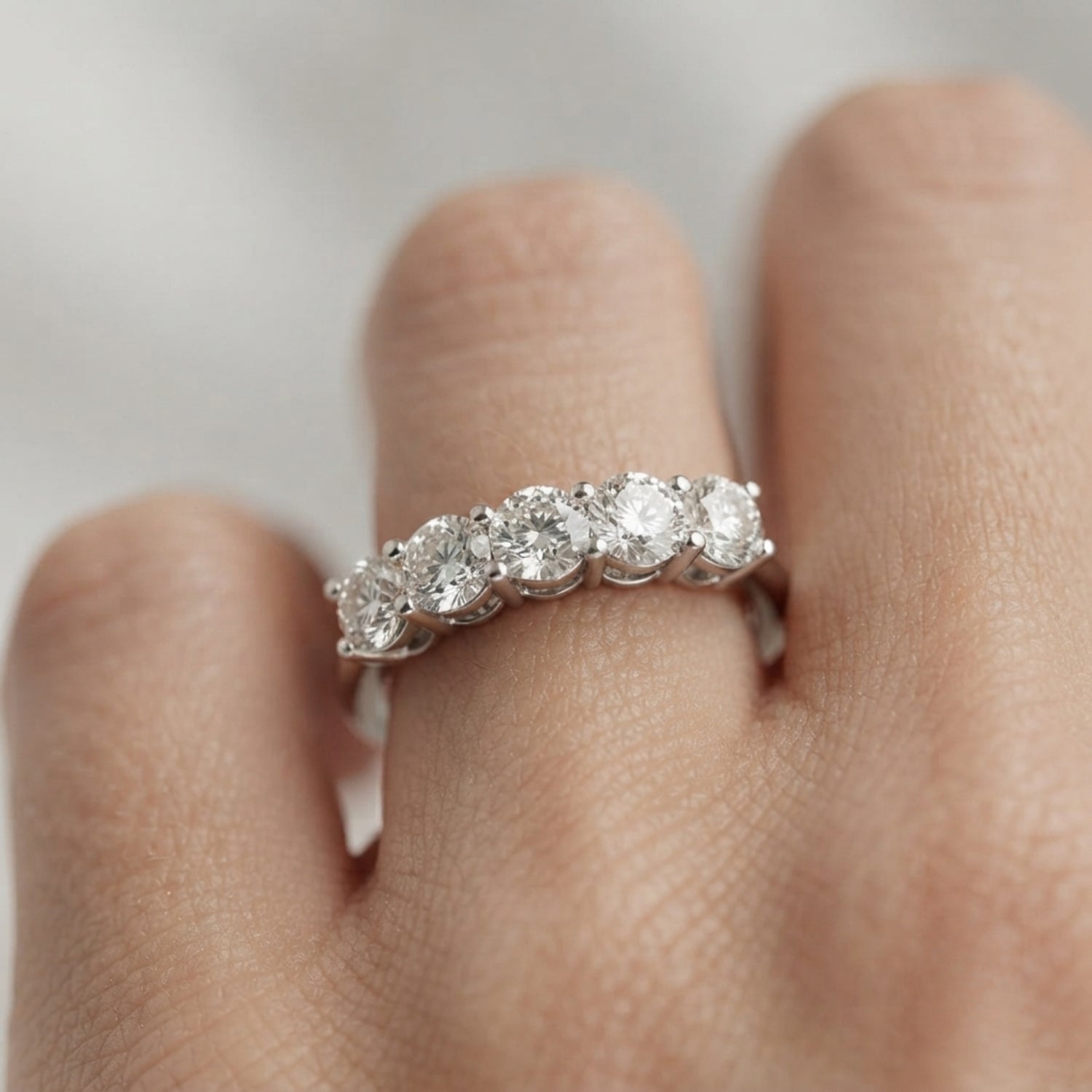 Five-Stone Diamond Eternity Ring | 1-3 Ct | Lab-Grown & Natural Diamonds