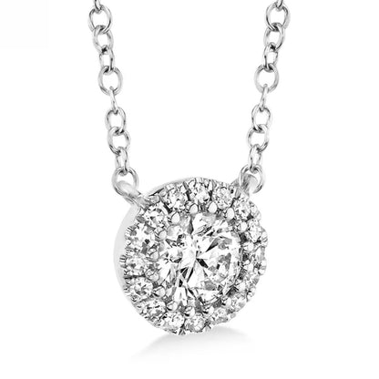 1.00ct Lab Diamond Halo Necklace InGold