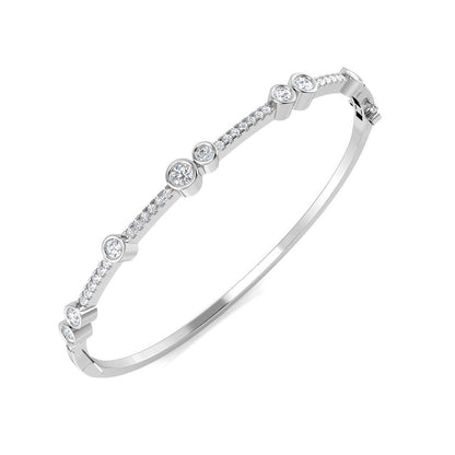 Lab Grown Diamond Bangle for Women Crafted in Gold & Platinum