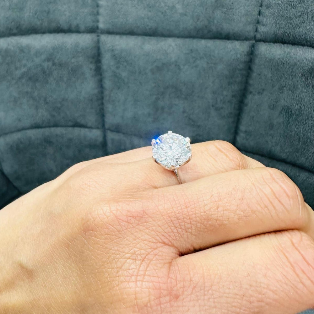 lab diamond solitaire round cut diamond ring