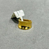 chunky gold curved wedding band