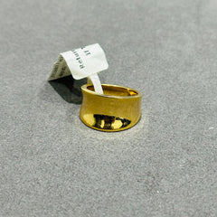 chunky gold curved wedding band