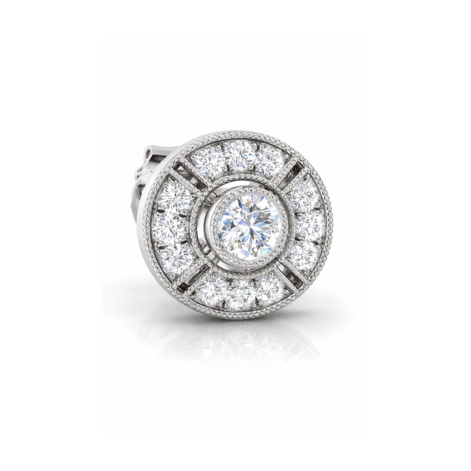 Elegante Vintage-Ohrstecker mit runden Diamanten | 0,50–3,00 ct