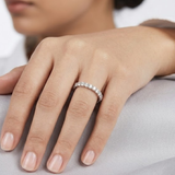 0.50ct Lab Diamond Scallop Pavé Ring in Platinum