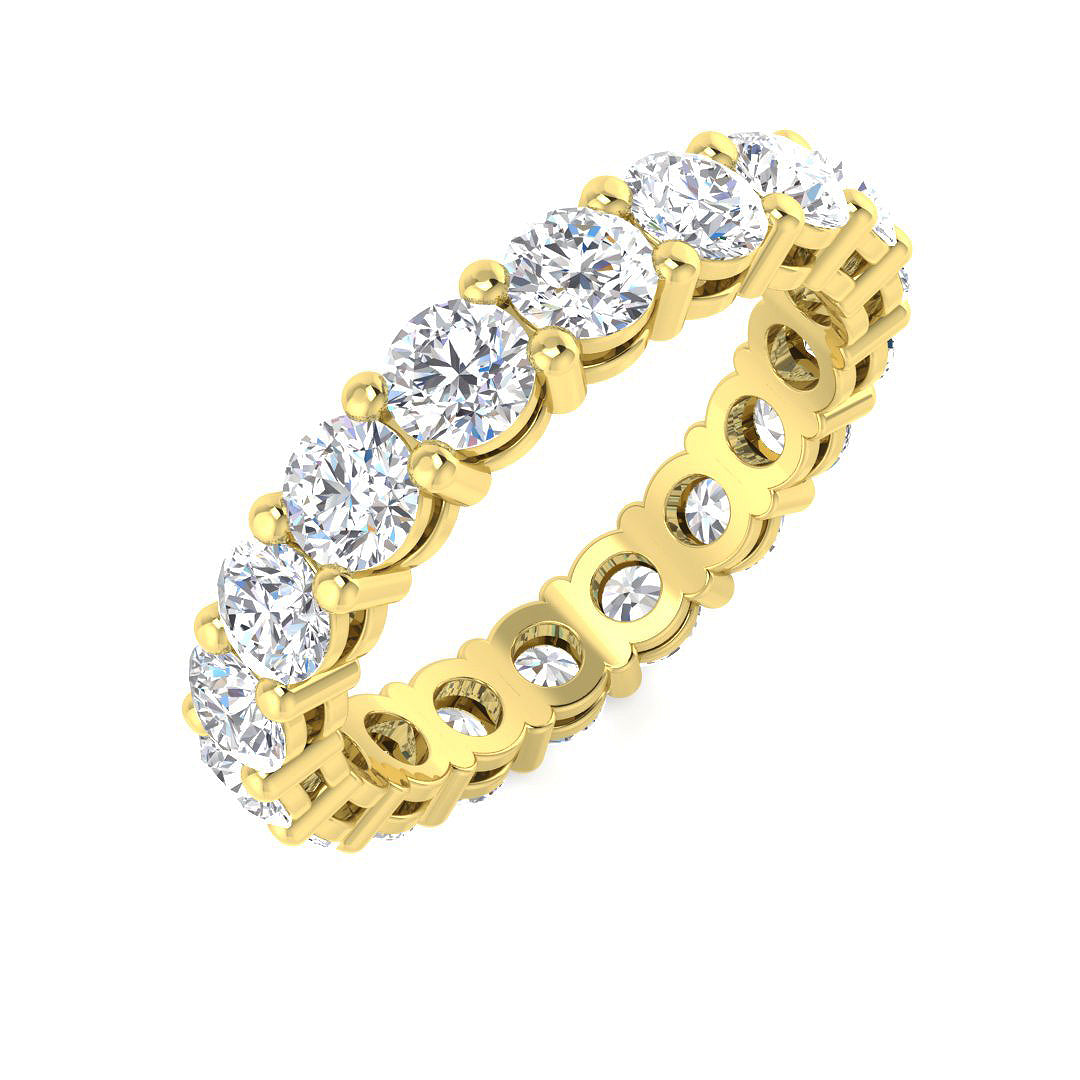 3.00 to 5.00ct Lab-Grown Round Cut D/VVS Diamond Full Eternity Ring.