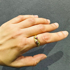 snake gemstone ring