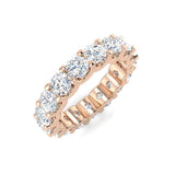 1.00 to 4.00 Carat Lab-Grown Round Cut D/VVS Diamond U-Prong Set Full Eternity Ring.