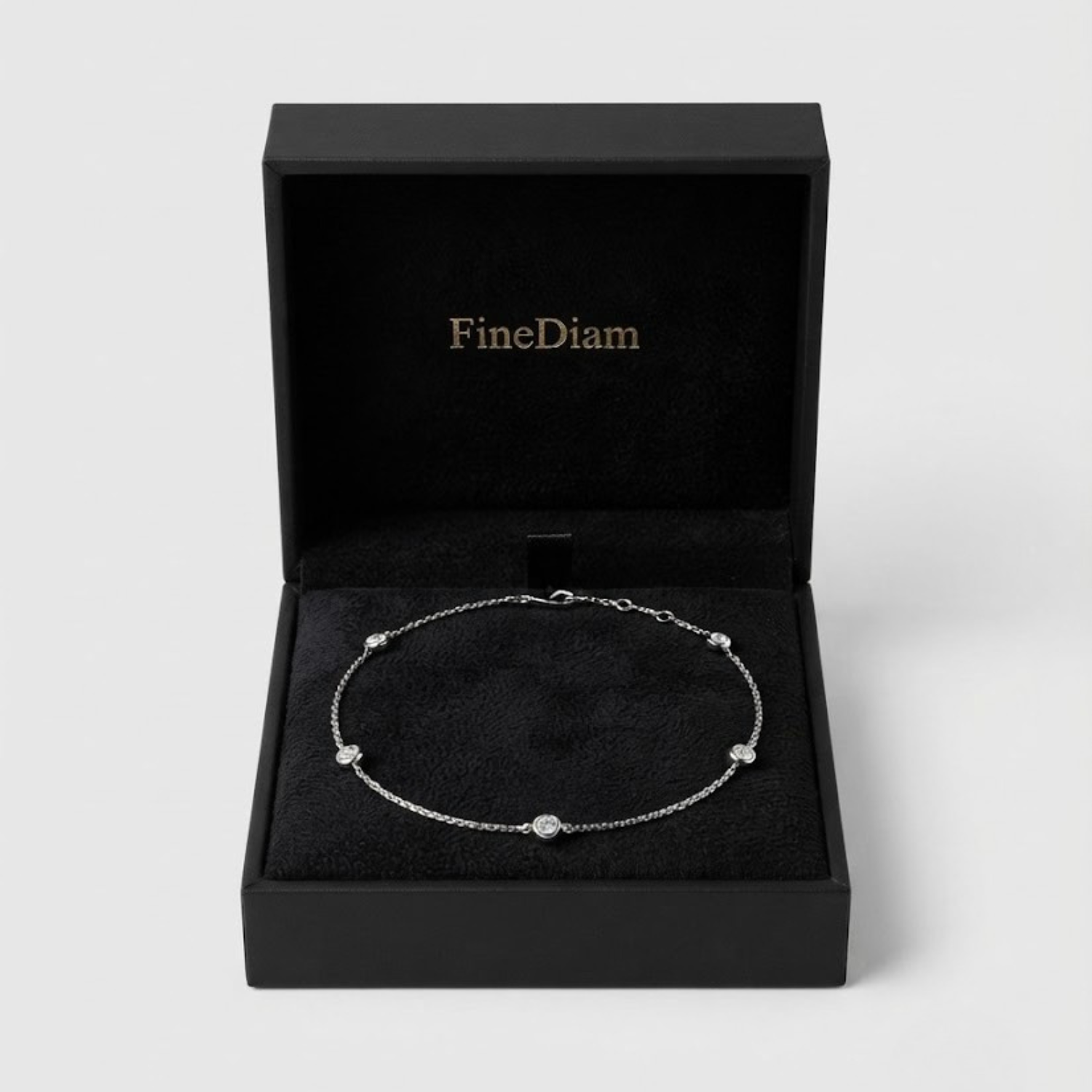 0.20 Ct D-E/VS Lab Grown Diamond Everyday Bracelet 9k White Gold Ready To Ship