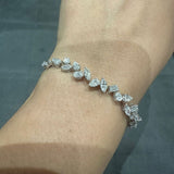 Luxury 3.50Ct Multi Shape Prong Set Natural Diamond Bracelet in 18K White Gold