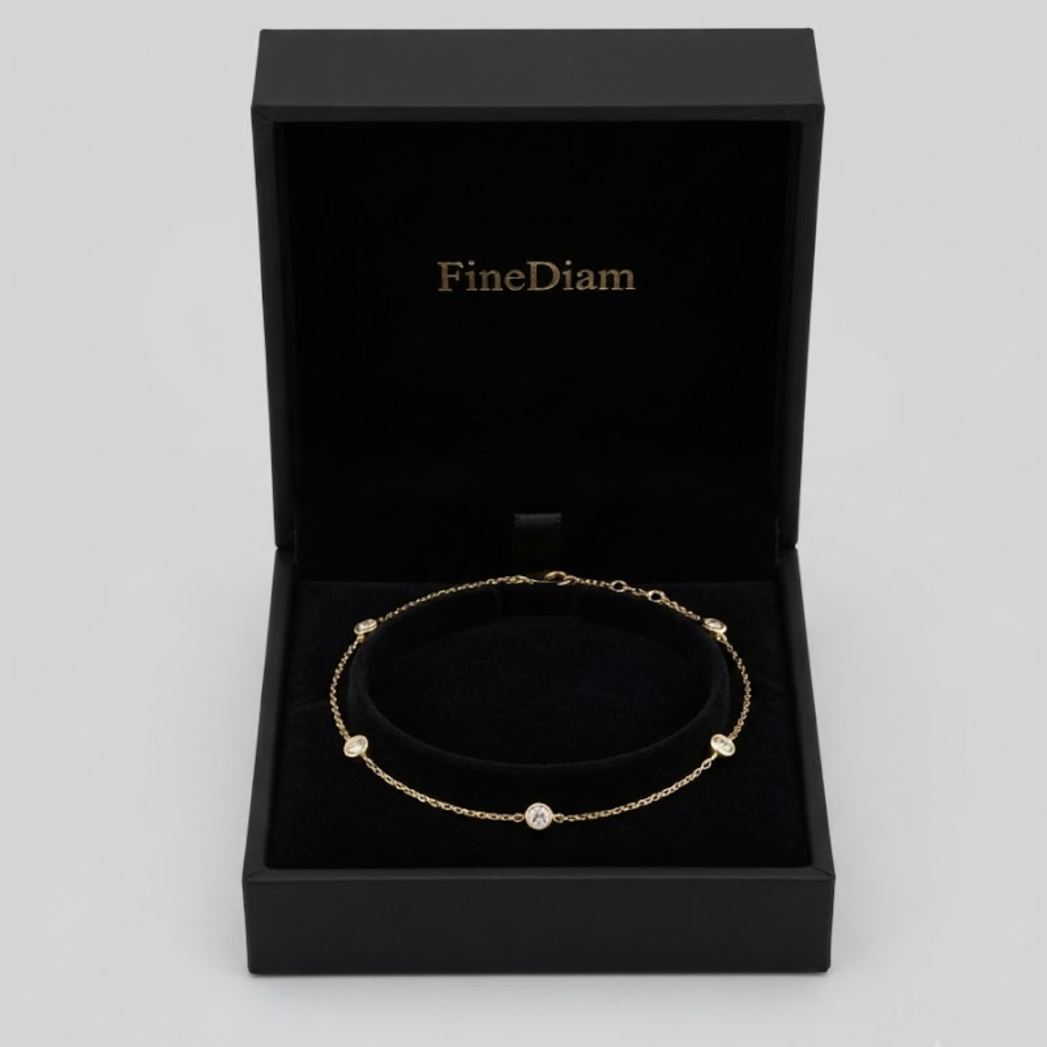 0.20 Ct D-E/VS Lab Grown Diamond Everyday Bracelet 9k Yellow Gold Ready To Ship