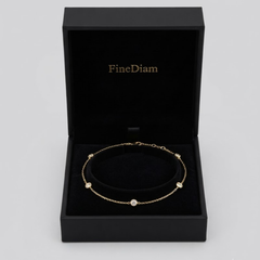 0.20 Ct D-E/VS Lab Grown Diamond Everyday Bracelet 9k Yellow Gold Ready To Ship