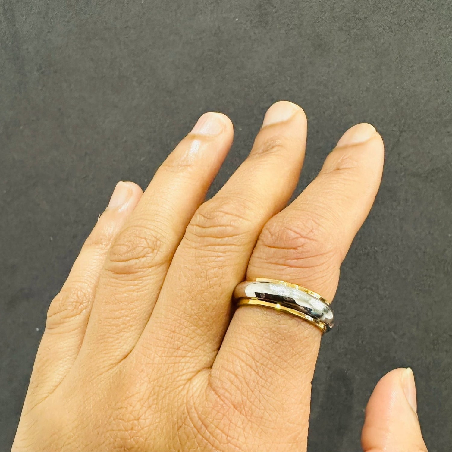 two tone wedding band