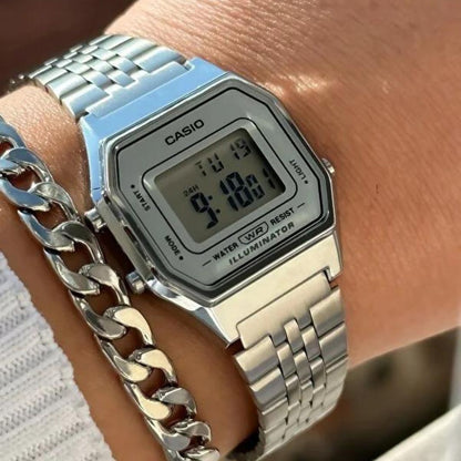 Ladies Digital Watch White Face