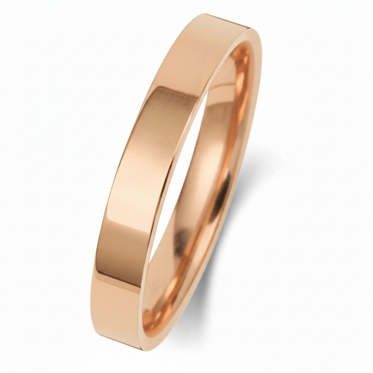 Flat Court Shape Plain Wedding Band for Women | UK Hallmarked Gold & Platinum Ring