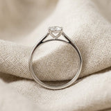 Lab Grown Diamond Engagement Ring with Shoulders 0.25ct H/SI in 925 Silver | FineDiam