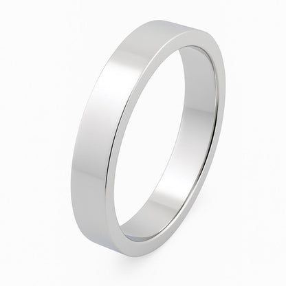 Flat Shape Plain Wedding Band for Women | UK Hallmarked Gold & Platinum Ring